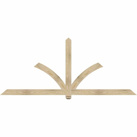 Ekena Millwork Redmond Rough Sawn Timber Gable Bracket, Douglas Fir, 96"W x 40"H x 2"D x 4"F, 10/12 Pitch GBW096X40X0204RED00RDF